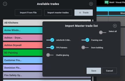 Import Master Trades List - Dec 17 release