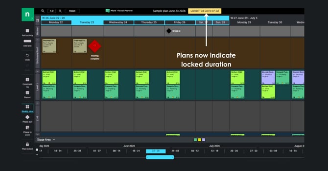 Show Nialli Visual Planner locked duration