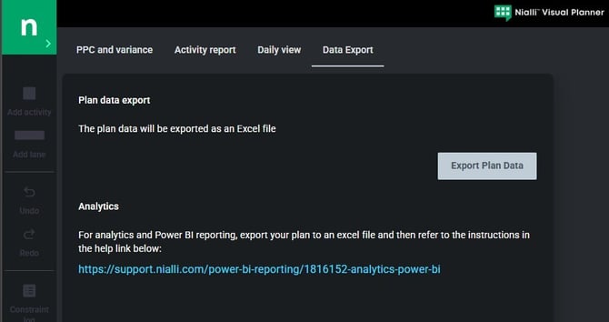 D1 Export Plan Data