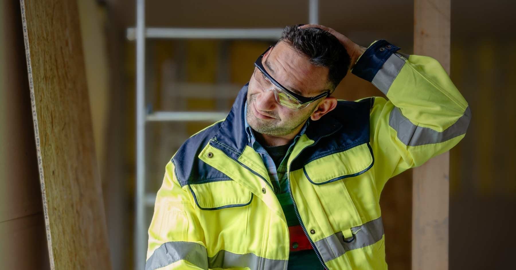 Tackling trade hesistancy blog - trade worker experiencing technology frustrations image