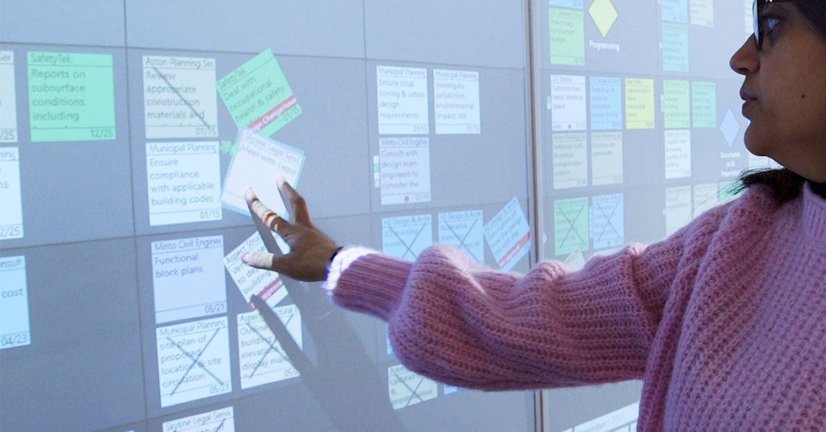 Team member using Nialli Visual Planner