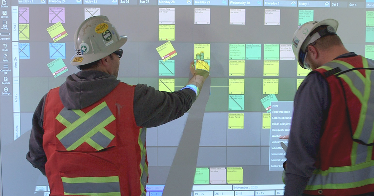 Construction workers using Nialli Visual Planner