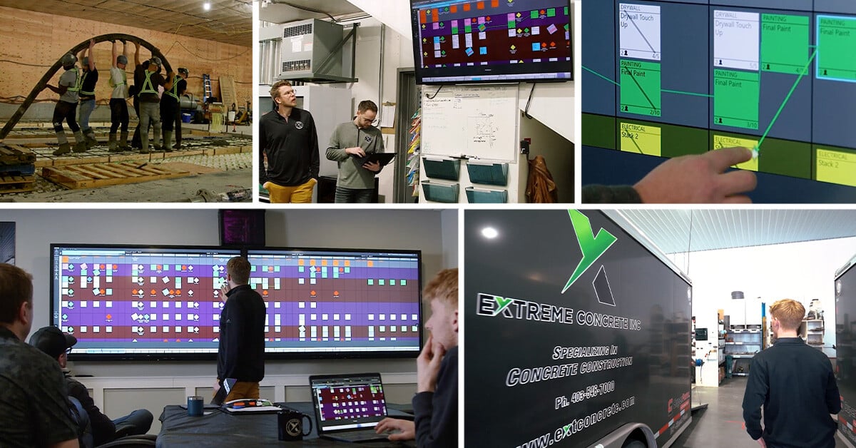 Members of the Extreme Concrete team using Nialli Visual Planner.